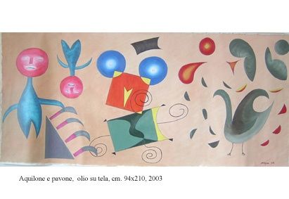 "AQUILONE E PAVONE" başlıklı Tablo Marcello Aprea tarafından, Orijinal sanat