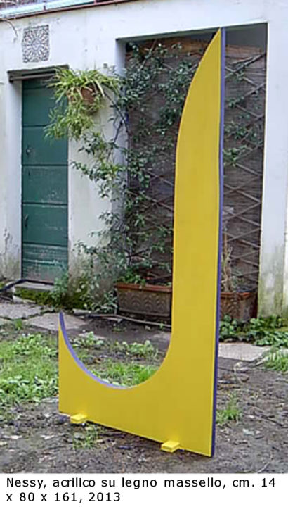 Sculpture titled "Nessy" by Marcello Aprea, Original Artwork, Wood