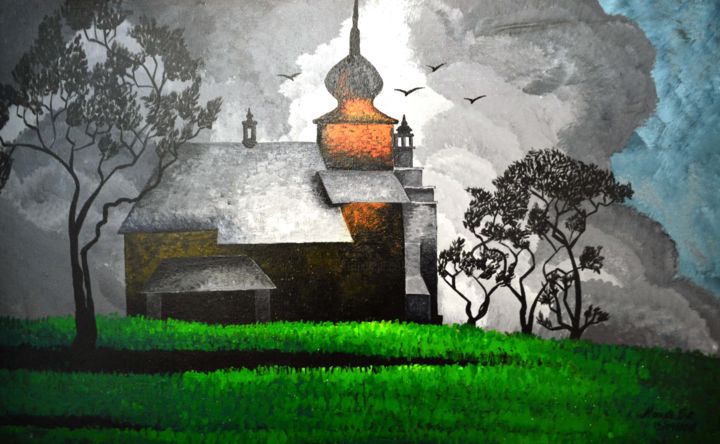 Pintura intitulada "Gélida" por Marcelo Brito, Obras de arte originais, Acrílico