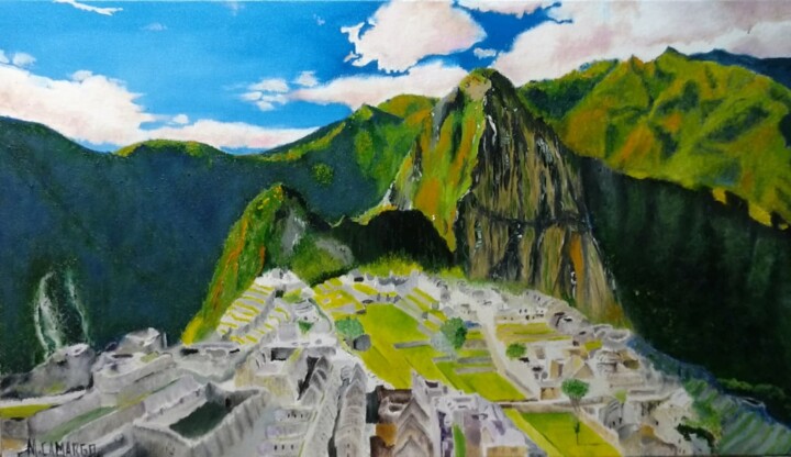 Painting titled "Machu Picchu" by Marcelo Camargo, Original Artwork, Oil