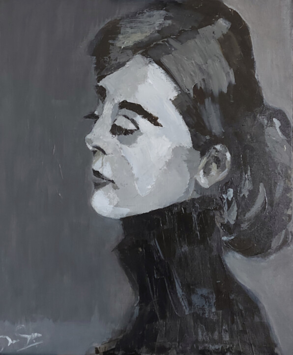 Pintura titulada "Audrey" por Marcelo Garcia Garcia, Obra de arte original, Acrílico Montado en Bastidor de camilla de madera