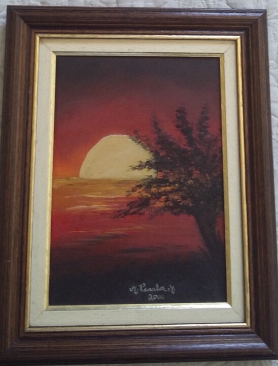 Painting titled "sunset" by Marcelo Pontes, Original Artwork