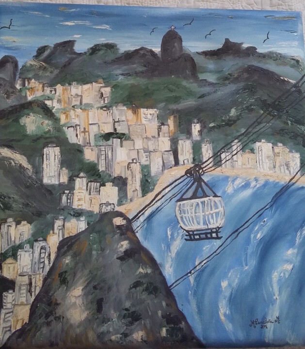 Painting titled "Rio Naife" by Marcelo Pontes, Original Artwork