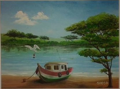 Painting titled "barco.jpg" by Greco, Original Artwork