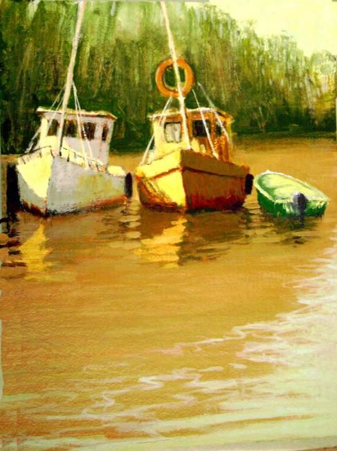 Painting titled "EL DELTA DEL PARANA" by Marcelo Vascon, Original Artwork, Oil