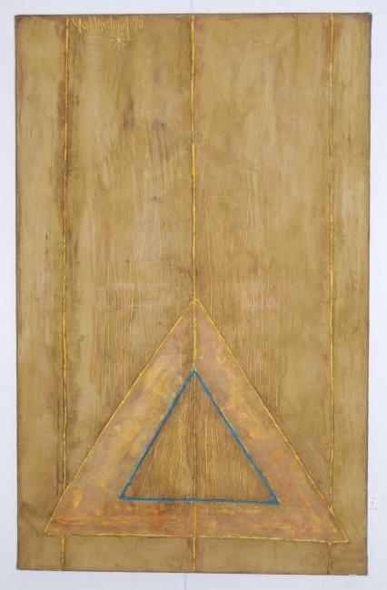 Pittura intitolato "Balancier au triang…" da Marchand, Opera d'arte originale