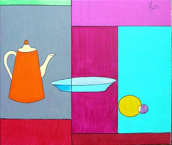 Painting titled "nature morte  2" by Marc Hatot, Original Artwork