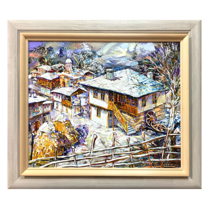 Painting titled "Winter in Bojentzi" by Marchel&Jacky, Original Artwork