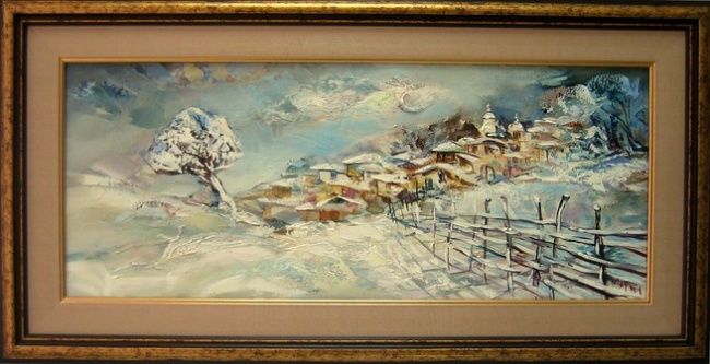 Painting titled ""WINTER"" by Marchell, Original Artwork