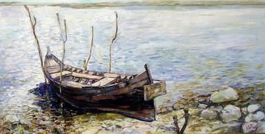 Painting titled "BALCHIK - FISHING H…" by Marchell Yameliev, Original Art,