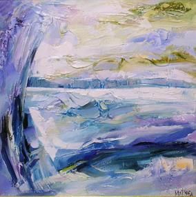 Painting titled "Winter" by Marchell Yameliev, Original Art,