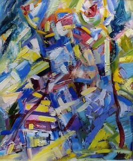 Painting titled "Nude III" by Marchell Yameliev, Original Art,