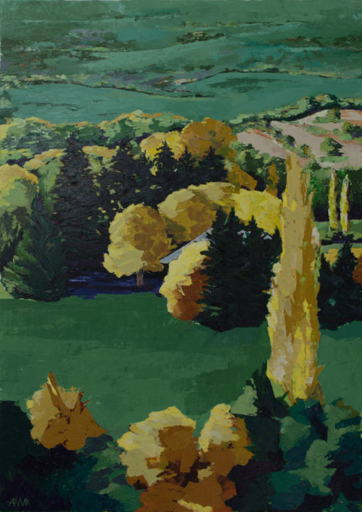 Peinture intitulée "automne.jpg" par Anne-Marie Marchesseau, Œuvre d'art originale, Acrylique