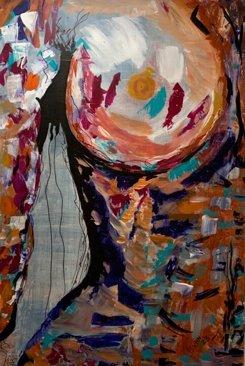 Картина под названием "Amy" - Marcia Bunn, Подлинное произведение искусства, Акрил