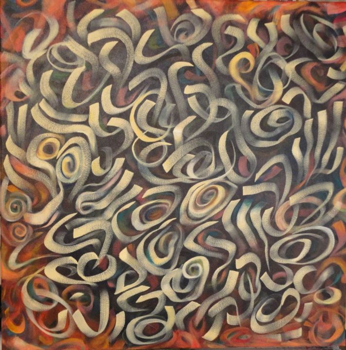 Painting titled "Fear and Folly" by Marcia K. Hales, Original Art, Acrylic
