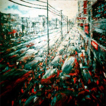 Painting titled "Quiapo" by Marcial, Original Artwork