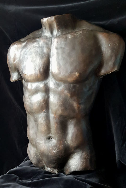 Sculpture titled "Torso moderno by Ma…" by Marcin Otapowicz, Original Artwork, Casting