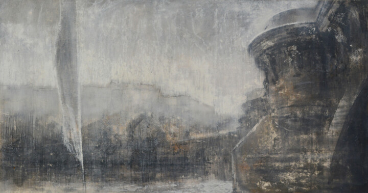 Dessin intitulée "Pont Neuf, Paris" par Marcin Szymielewicz (Szymielewicz), Œuvre d'art originale, Pastel