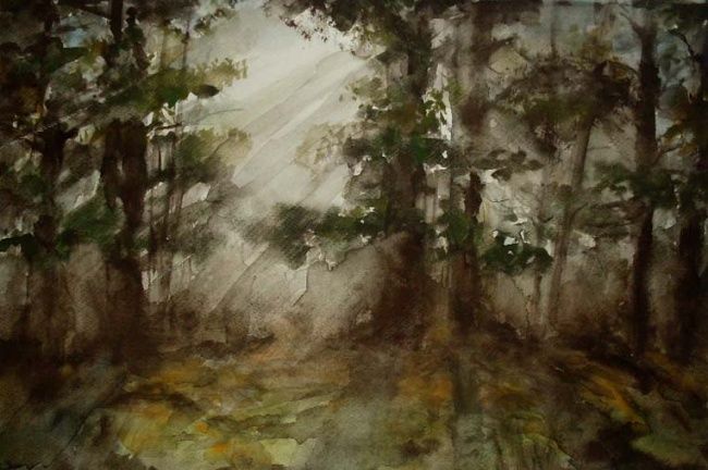 Malarstwo zatytułowany „Wiączyń Las” autorstwa Grafika Użytkowa Marcin, Oryginalna praca