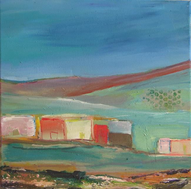 Peinture intitulée "Paysage Maroc" par Marc Levy, Œuvre d'art originale