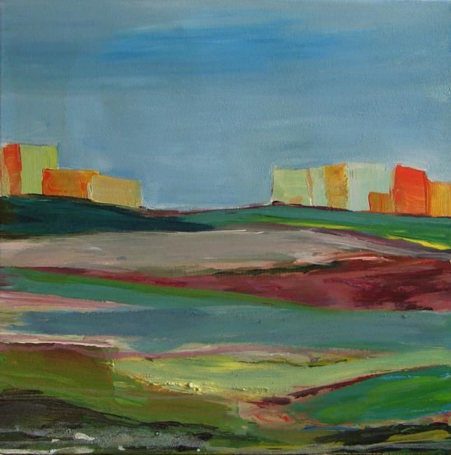 Painting titled "Paysage Maroc" by Marc Levy, Original Artwork