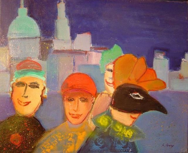 Painting titled "Carnaval de Venise" by Marc Levy, Original Artwork