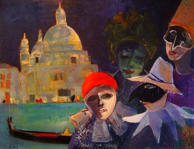 Painting titled "Carnaval de Venise…" by Marc Levy, Original Artwork