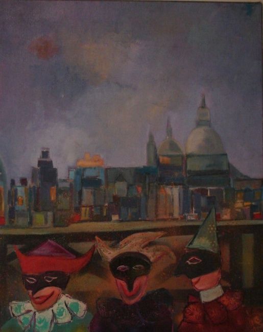 Schilderij getiteld "Carnaval de Venise…" door Marc Levy, Origineel Kunstwerk