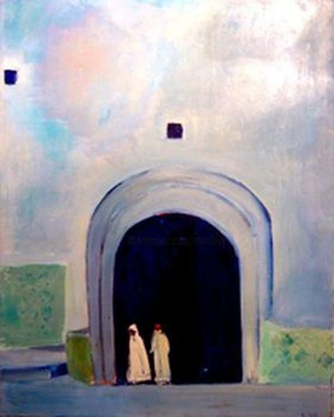 Malarstwo zatytułowany „Porte de la mosquée” autorstwa Marc Levy, Oryginalna praca