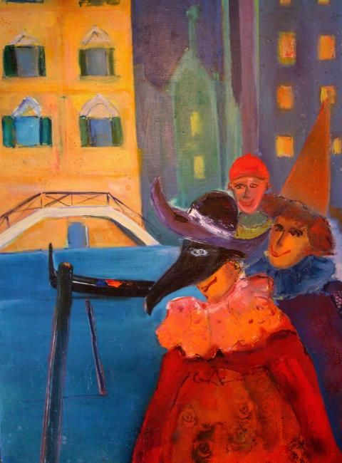 Painting titled "carnaval de venise" by Marc Levy, Original Artwork