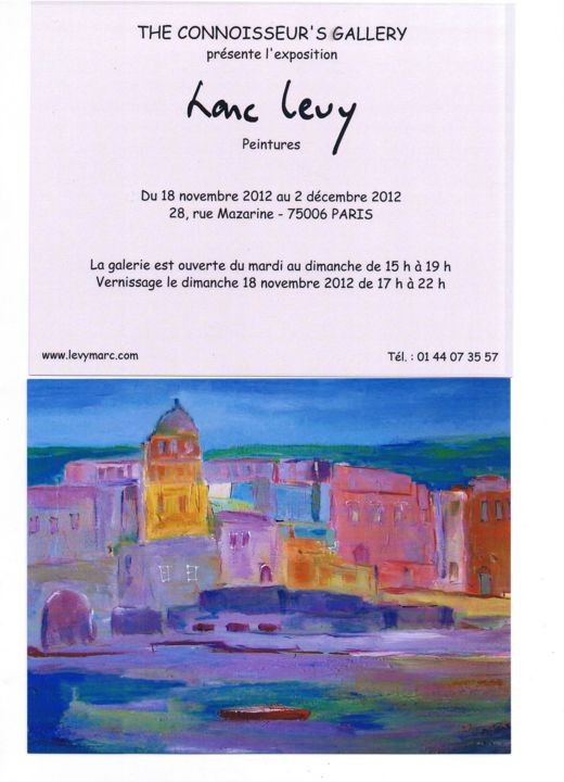 Peinture intitulée "carton d invitation" par Marc Levy, Œuvre d'art originale, Huile