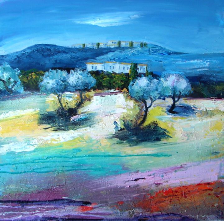 Painting titled "mas en provence" by Marc Levy, Original Artwork