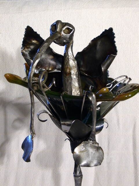 Sculpture titled "neurasténic moustic…" by Marc Majoullier, Original Artwork, Metals