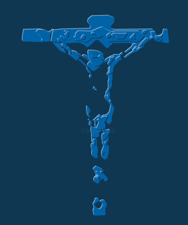 Digital Arts titled "O crucificado" by Marcelo Cavalcante, Original Artwork, 2D Digital Work
