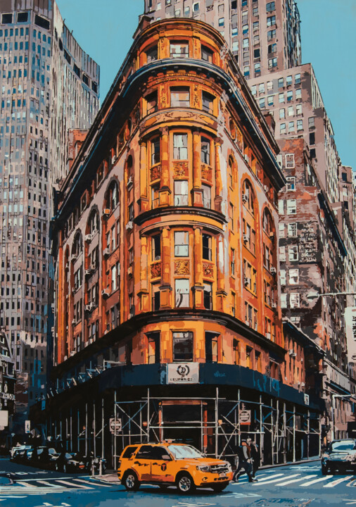 Malerei mit dem Titel "Delmonico's New York" von Marco Barberio, Original-Kunstwerk, Acryl