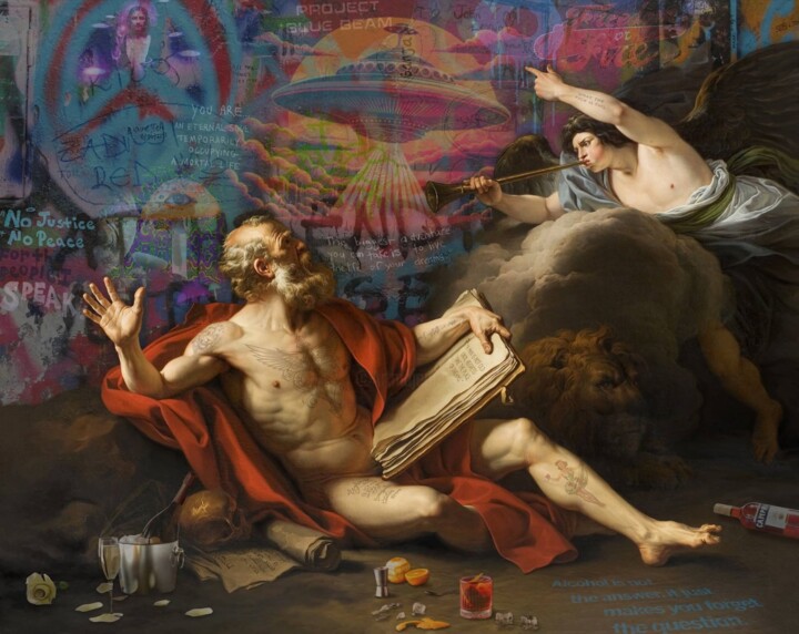 Pittura intitolato "FORGET THE QUESTION" da Marco Battaglini, Opera d'arte originale, Acrilico