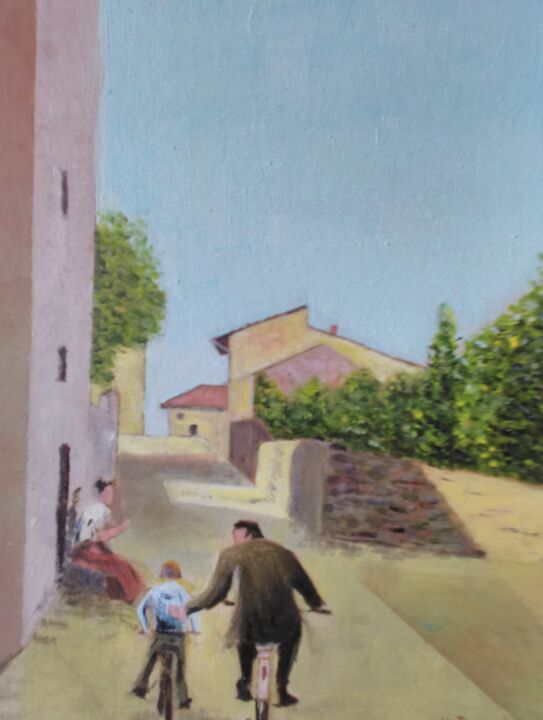 Pittura intitolato "A passeggio" da Marco Boscolo, Opera d'arte originale, Olio