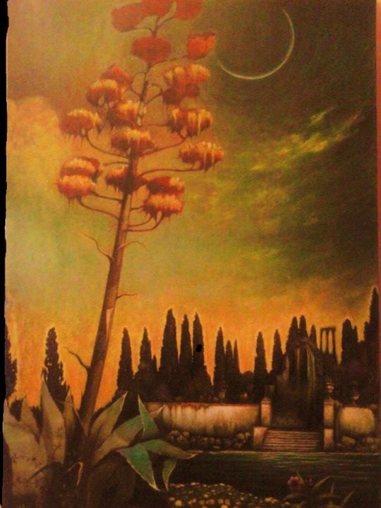 Painting titled "solitude" by Marco Fanni, Original Artwork