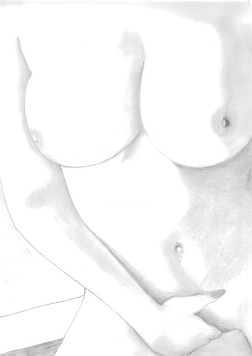 Drawing titled "Sex solo" by Arterotik, Original Artwork, Graphite