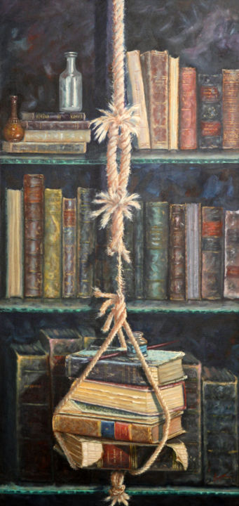 Pintura titulada "EL PESO DE LA CULTU…" por "Osorno", Obra de arte original, Oleo