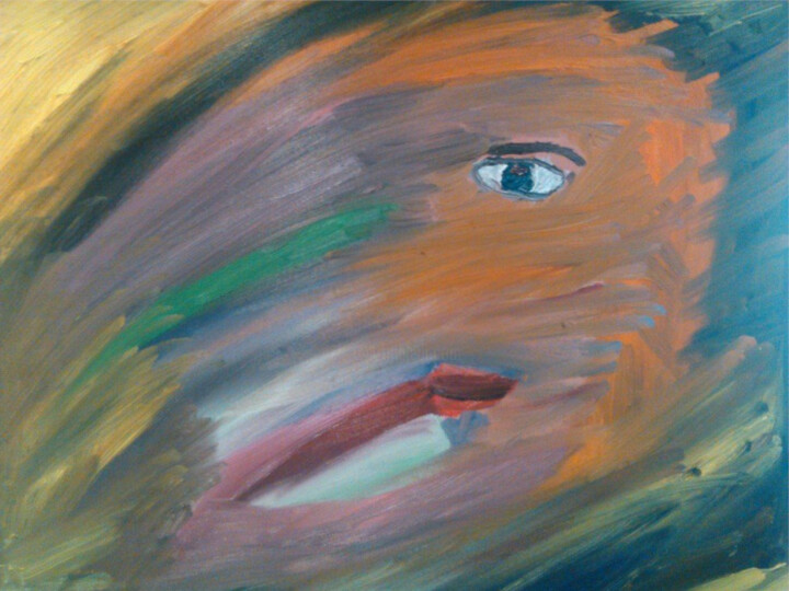 Pintura intitulada "Face off" por Marco Miranda, Obras de arte originais, Pastel