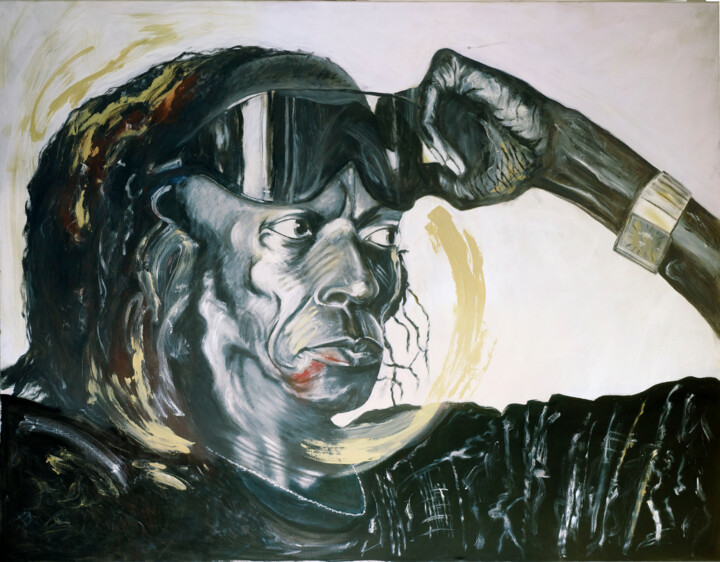 Malerei mit dem Titel "Miles Davies" von Marco Perini, Original-Kunstwerk, Öl