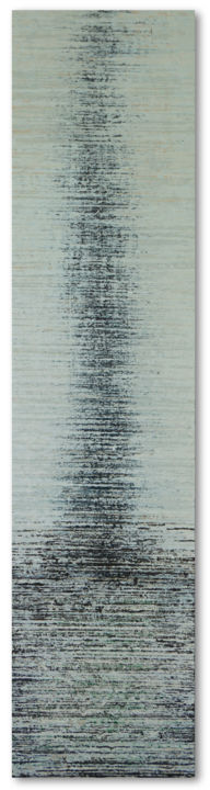 Painting titled "INTERFERENZA SU NER…" by Marco Ramassotto, Original Art, Acrylic Mounted on Wood Panel