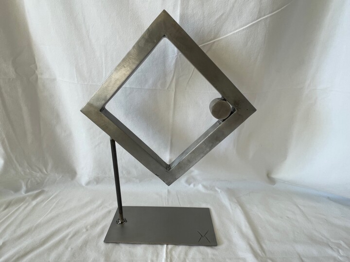 Skulptur mit dem Titel "Rombo" von Marco Villa, Original-Kunstwerk, Metalle