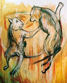 Painting titled "The Dance" by Marco Weiten, Original Artwork