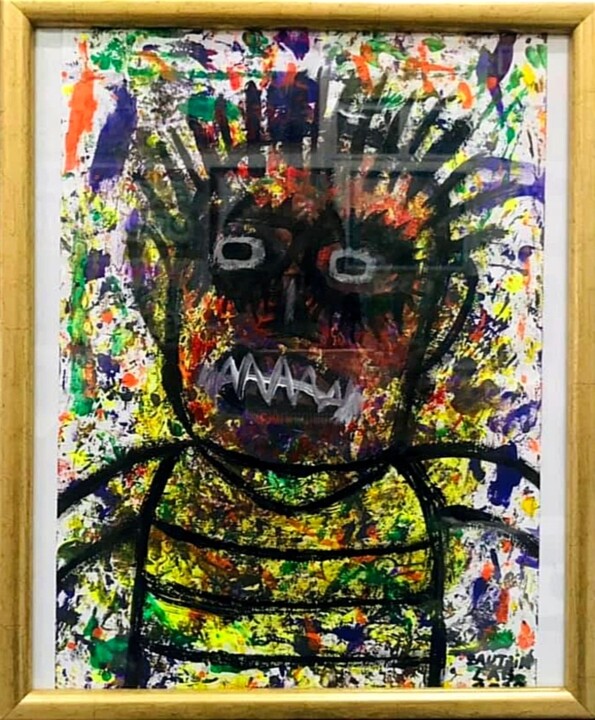 Peinture intitulée "L'uomo ape" par Marco Zautzik, Œuvre d'art originale, Acrylique