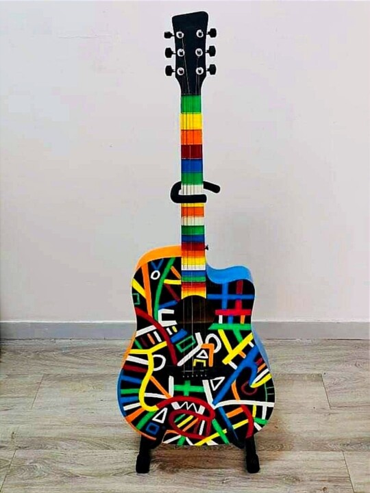 Peinture intitulée "Chitarra Oltre Quel…" par Marco Zautzik, Œuvre d'art originale, Acrylique