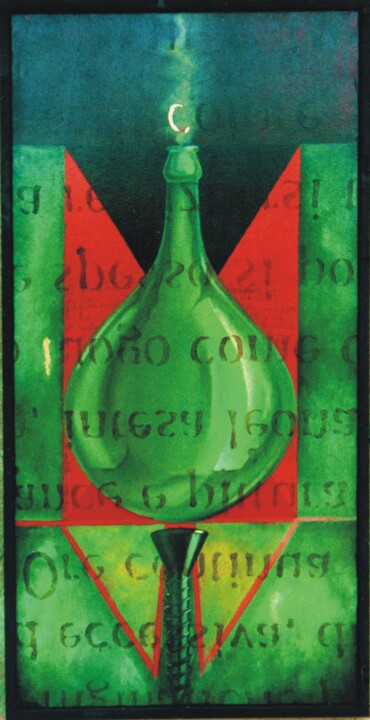 Peinture intitulée "La Signora dei Pavo…" par Marco Boscani, Œuvre d'art originale, Huile