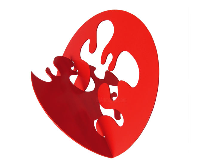 雕塑 标题为“Red Orchid” 由Marco Gouveia, 原创艺术品, 金属