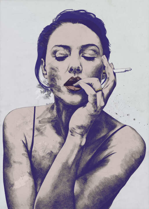 Digital Arts titled "Monica Bellucci: co…" by Marco Paludet, Original Artwork, Pencil